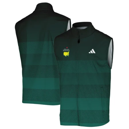 Adidas Masters Tournament Dark Green Gradient Stripes Pattern Golf Sport Sleeveless Jacket Style Classic Sleeveless Jacket