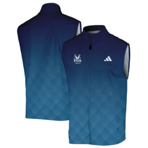 2024 PGA Championship Valhalla Adidas Blue Gradient Abstract Stripes  Quarter-Zip Jacket Style Classic Quarter-Zip Jacket