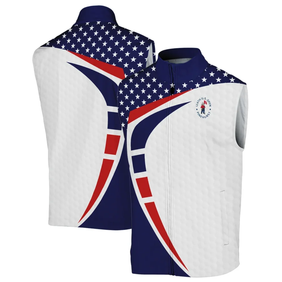 124th U.S. Open Pinehurst Ping US Flag Blue Red Stars Sleeveless Jacket Style Classic Sleeveless Jacket