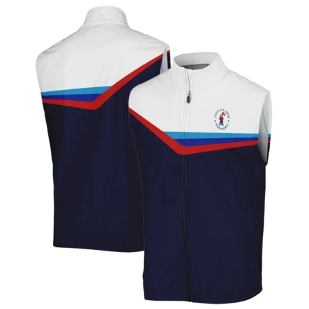 124th U.S. Open Pinehurst Golf Blue Red Line White Pattern Ping Style Classic, Short Sleeve Round Neck Polo Shirt