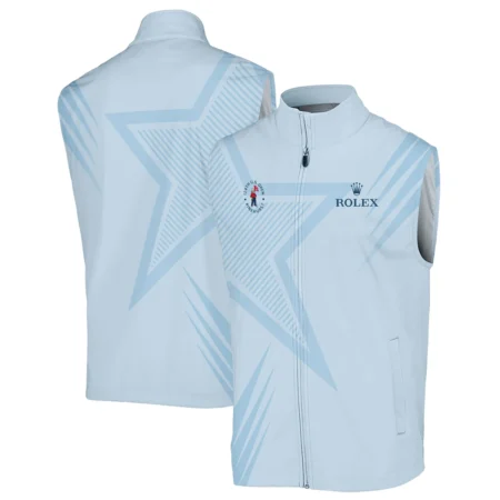 124th U.S. Open Pinehurst Golf Star Line Pattern Light Blue Rolex Sleeveless Jacket Style Classic Sleeveless Jacket