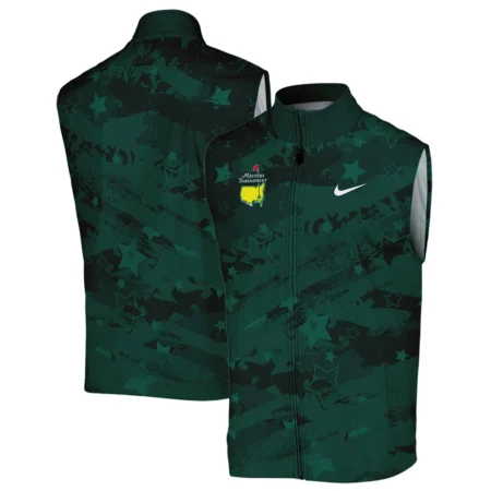 Dark Green Stars Pattern Grunge Background Masters Tournament Nike Sleeveless Jacket Style Classic Sleeveless Jacket