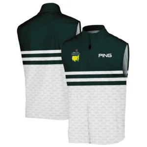 Dark Green Mix White With Logo Pattern Masters Tournament Ping Quarter-Zip Jacket Style Classic Quarter-Zip Jacket