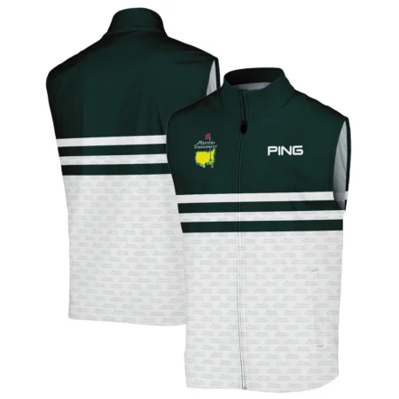 Dark Green Mix White With Logo Pattern Masters Tournament Ping Sleeveless Jacket Style Classic Sleeveless Jacket