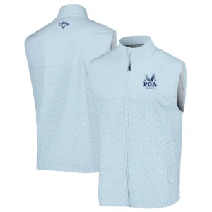 PGA Trophy Pattern Light Blue 2024 PGA Championship Valhalla Callaway Quarter-Zip Jacket Style Classic Quarter-Zip Jacket