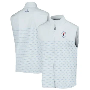 U.S Open Trophy Pattern Light Blue 124th U.S. Open Pinehurst Rolex Quarter-Zip Jacket Style Classic Quarter-Zip Jacket