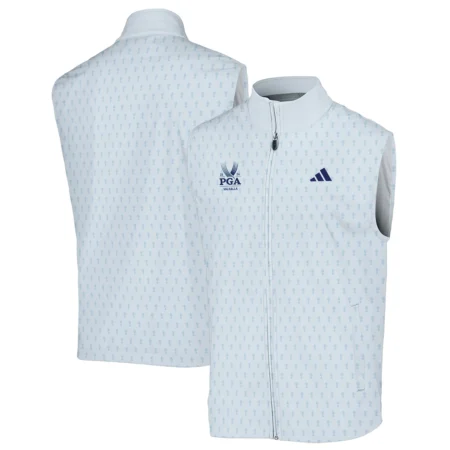 Golf Pattern Cup White Mix Light Blue 2024 PGA Championship Valhalla Adidas Quarter-Zip Jacket Style Classic Quarter-Zip Jacket