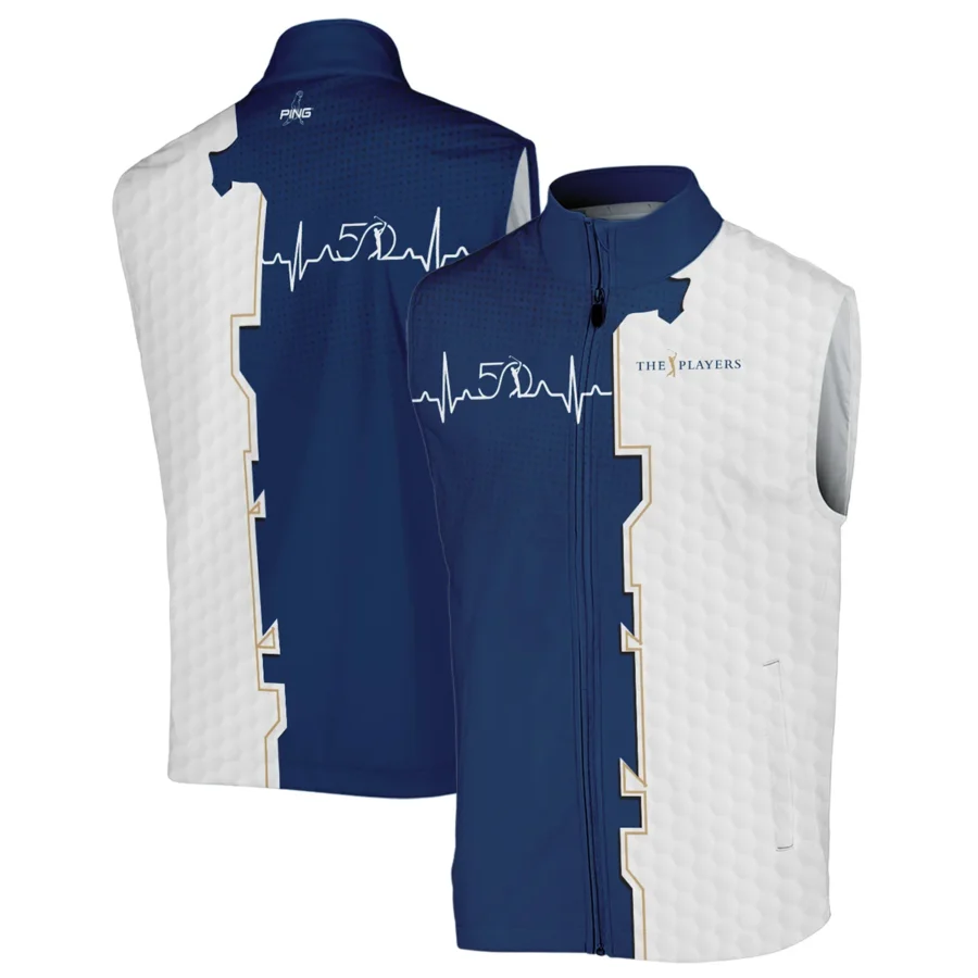 Golf Heart Beat Navy Blue THE PLAYERS Championship Ping Sleeveless Jacket Style Classic Sleeveless Jacket