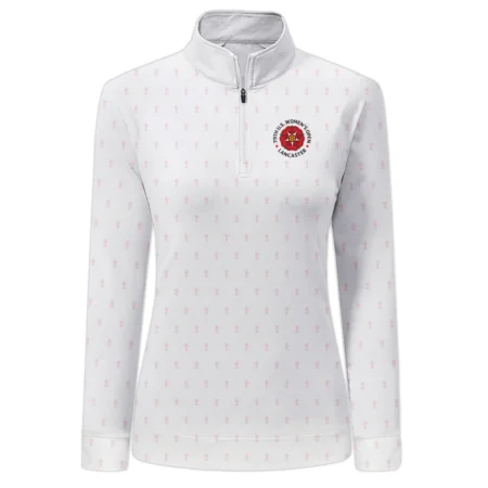 79th U.S. Women’s Open Lancaster Pattern Cup White Zipper Hoodie Shirt Pink Color All Over Print Zipper Hoodie Shirt
