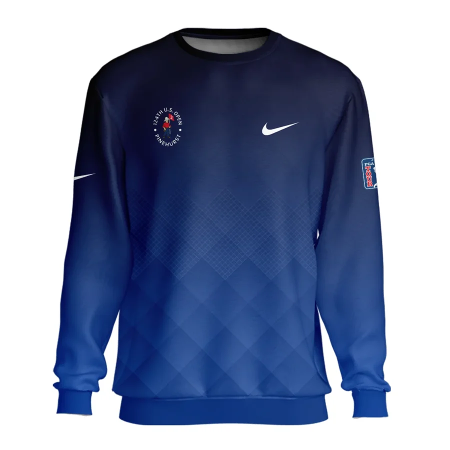 124th U.S. Open Pinehurst Nike Dark Blue Gradient Stripes Pattern Unisex Sweatshirt Style Classic Sweatshirt