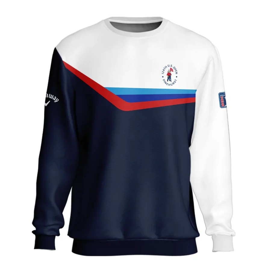 124th U.S. Open Pinehurst Golf Blue Red Line White Pattern Callaway Unisex Sweatshirt Style Classic Sweatshirt