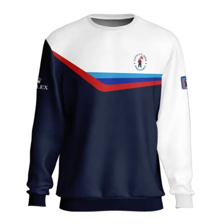 124th U.S. Open Pinehurst Golf Blue Red Line White Pattern Rolex Unisex Sweatshirt Style Classic Sweatshirt