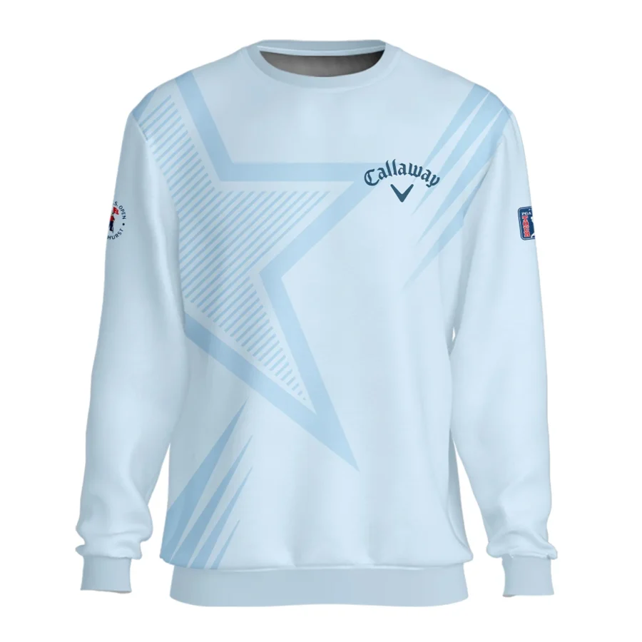 124th U.S. Open Pinehurst Golf Star Line Pattern Light Blue Callaway Unisex Sweatshirt Style Classic Sweatshirt