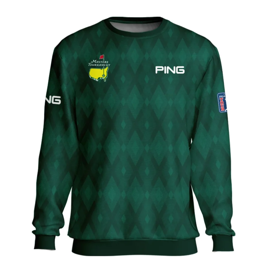 Green Fabric Ikat Diamond pattern Masters Tournament Ping Unisex Sweatshirt Style Classic Sweatshirt