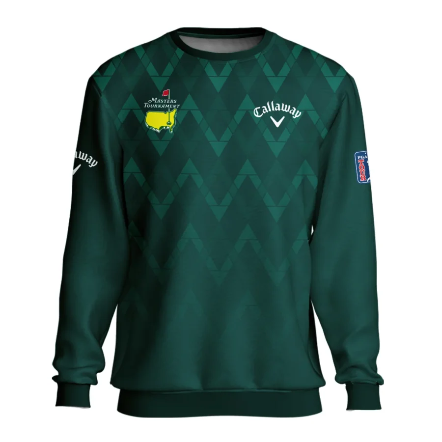 Abstract Dark Green Zigzag Background Masters Tournament Callaway Unisex Sweatshirt Style Classic Sweatshirt