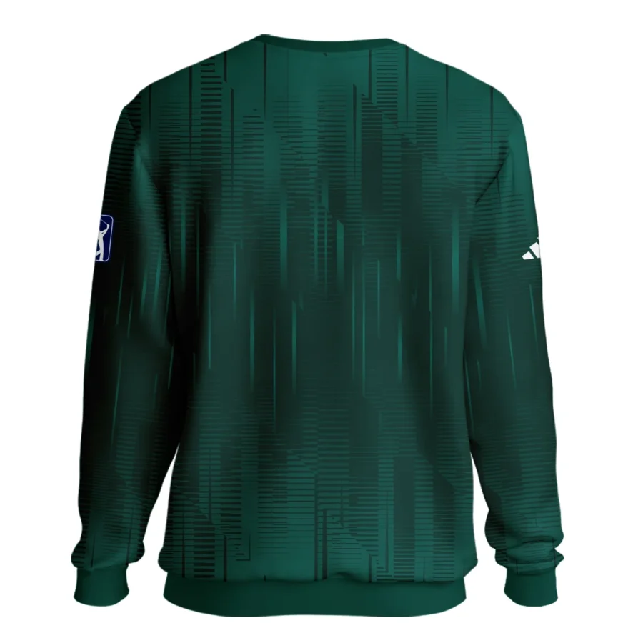 Masters Tournament Adidas Dark Green Gradient Stripes Pattern Unisex Sweatshirt Style Classic Sweatshirt