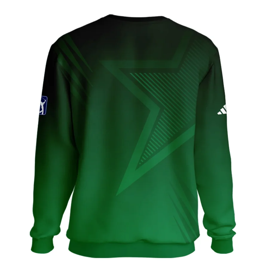 Adidas Masters Tournament Polo Shirt Dark Green Gradient Star Pattern Golf Sports Unisex Sweatshirt Style Classic Sweatshirt