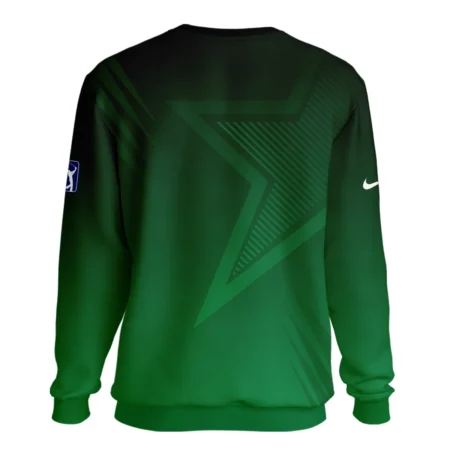 Nike Masters Tournament Polo Shirt Dark Green Gradient Star Pattern Golf Sports Unisex Sweatshirt Style Classic Sweatshirt