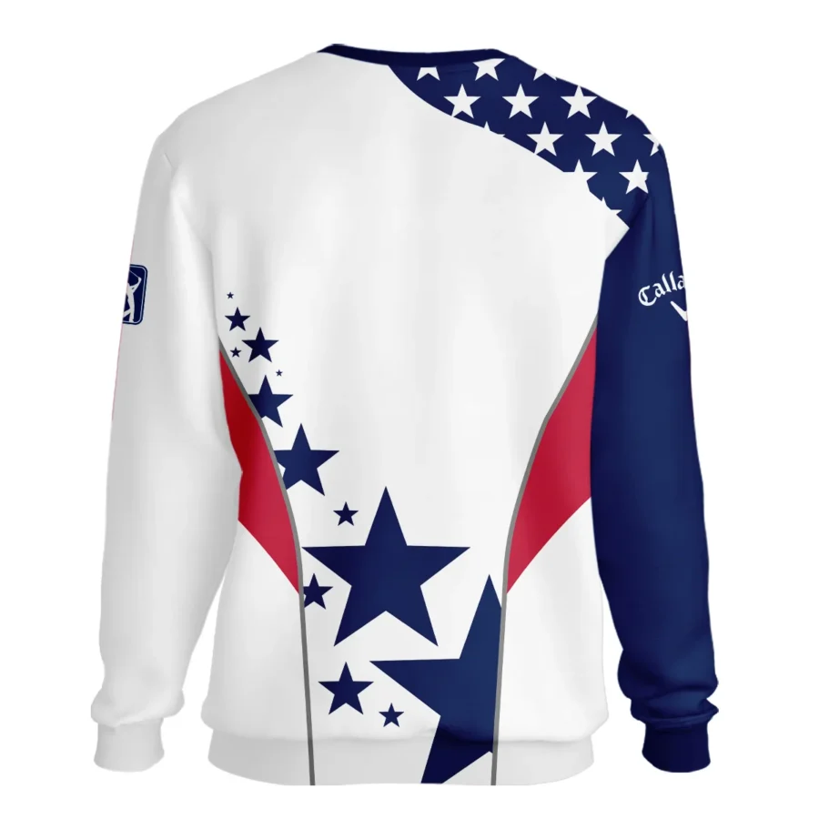 124th U.S. Open Pinehurst Callaway Stars US Flag White Blue Unisex Sweatshirt Style Classic Sweatshirt