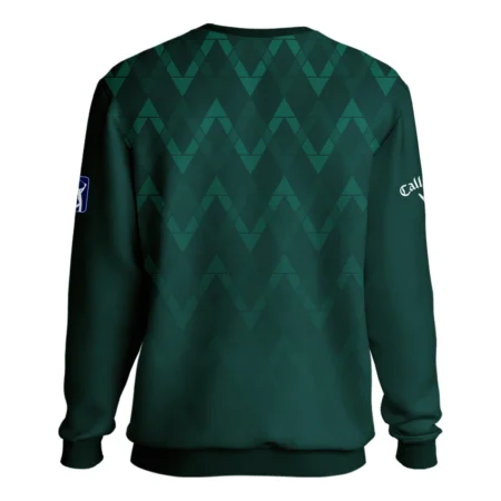 Abstract Dark Green Zigzag Background Masters Tournament Callaway Unisex Sweatshirt Style Classic Sweatshirt