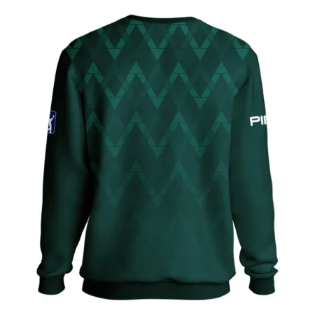 Abstract Dark Green Zigzag Background Masters Tournament Ping Unisex Sweatshirt Style Classic Sweatshirt