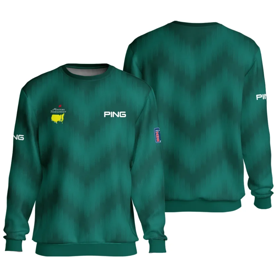 Golf Sport Green Gradient Stripes Pattern Ping Masters Tournament Unisex Sweatshirt Style Classic Sweatshirt