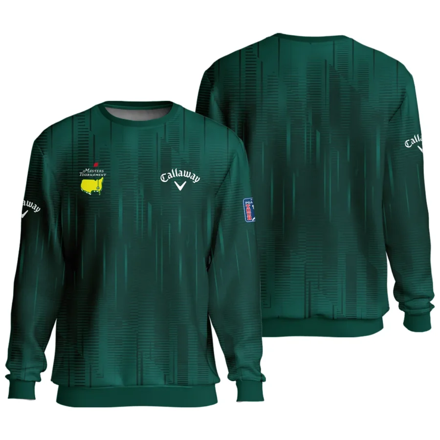 Masters Tournament Callaway Dark Green Gradient Stripes Pattern Unisex Sweatshirt Style Classic Sweatshirt