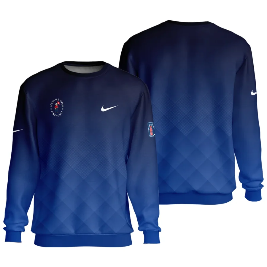 124th U.S. Open Pinehurst Nike Dark Blue Gradient Stripes Pattern Unisex Sweatshirt Style Classic Sweatshirt