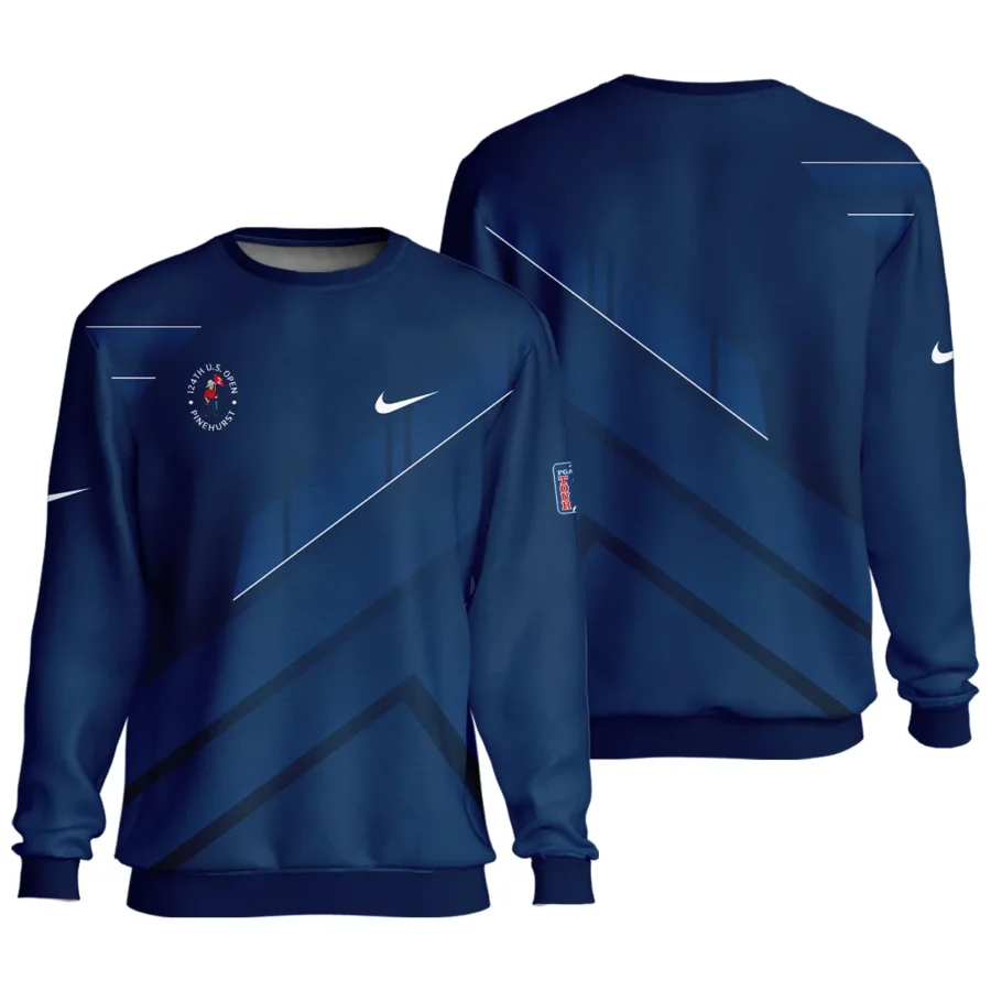 Nike 124th U.S. Open Pinehurst Blue Gradient With White Straight Line Unisex Sweatshirt Style Classic Sweatshirt