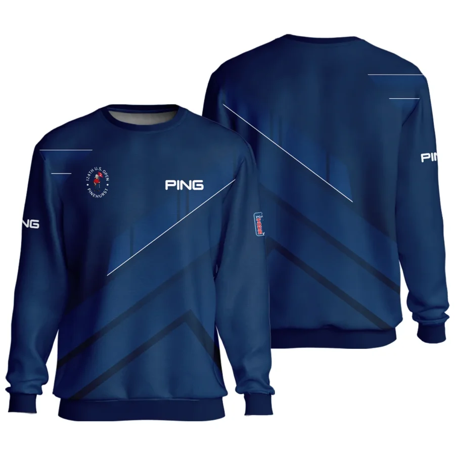 Ping 124th U.S. Open Pinehurst Blue Gradient With White Straight Line Unisex Sweatshirt Style Classic Sweatshirt