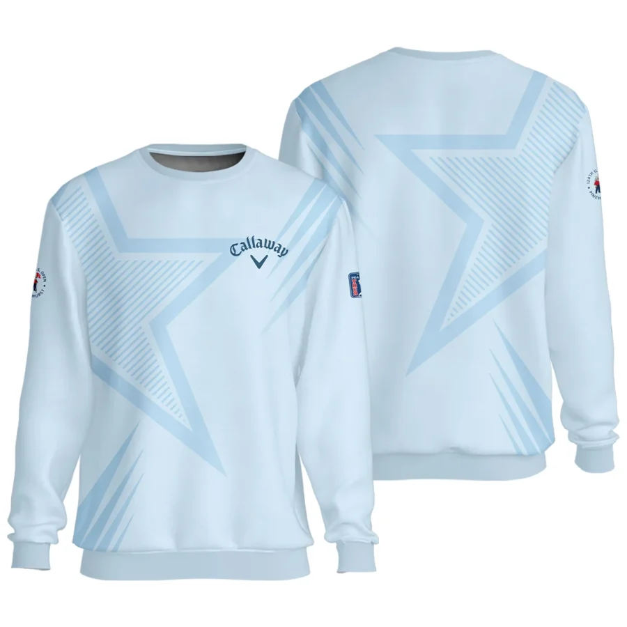 124th U.S. Open Pinehurst Golf Star Line Pattern Light Blue Callaway Unisex Sweatshirt Style Classic Sweatshirt