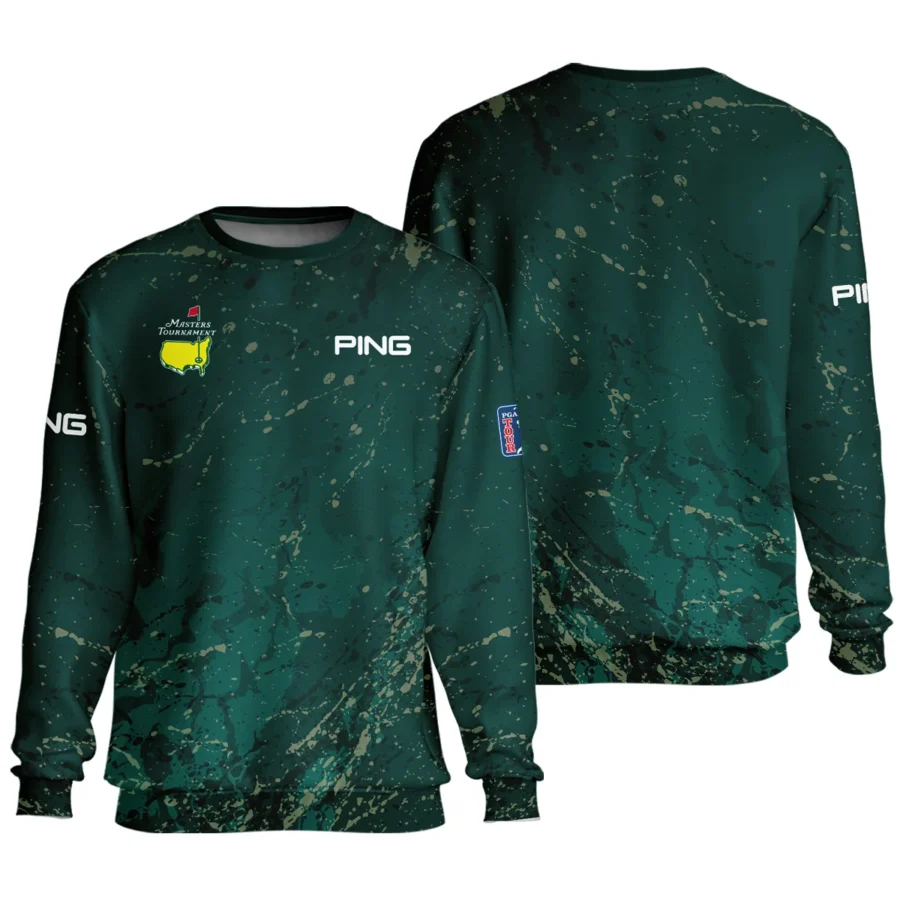 Old Cracked Texture With Gold Splash Paint Masters Tournament Ping Unisex Sweatshirt Style Classic Sweatshirt