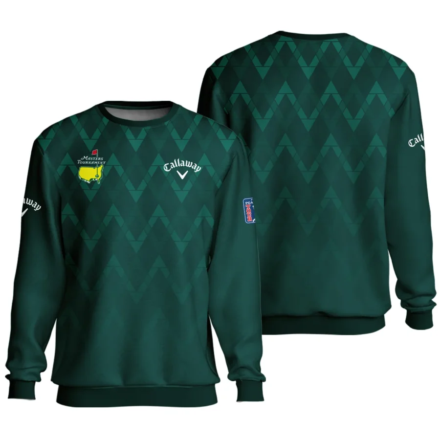 Abstract Dark Green Zigzag Background Masters Tournament Callaway Unisex Sweatshirt Style Classic Sweatshirt