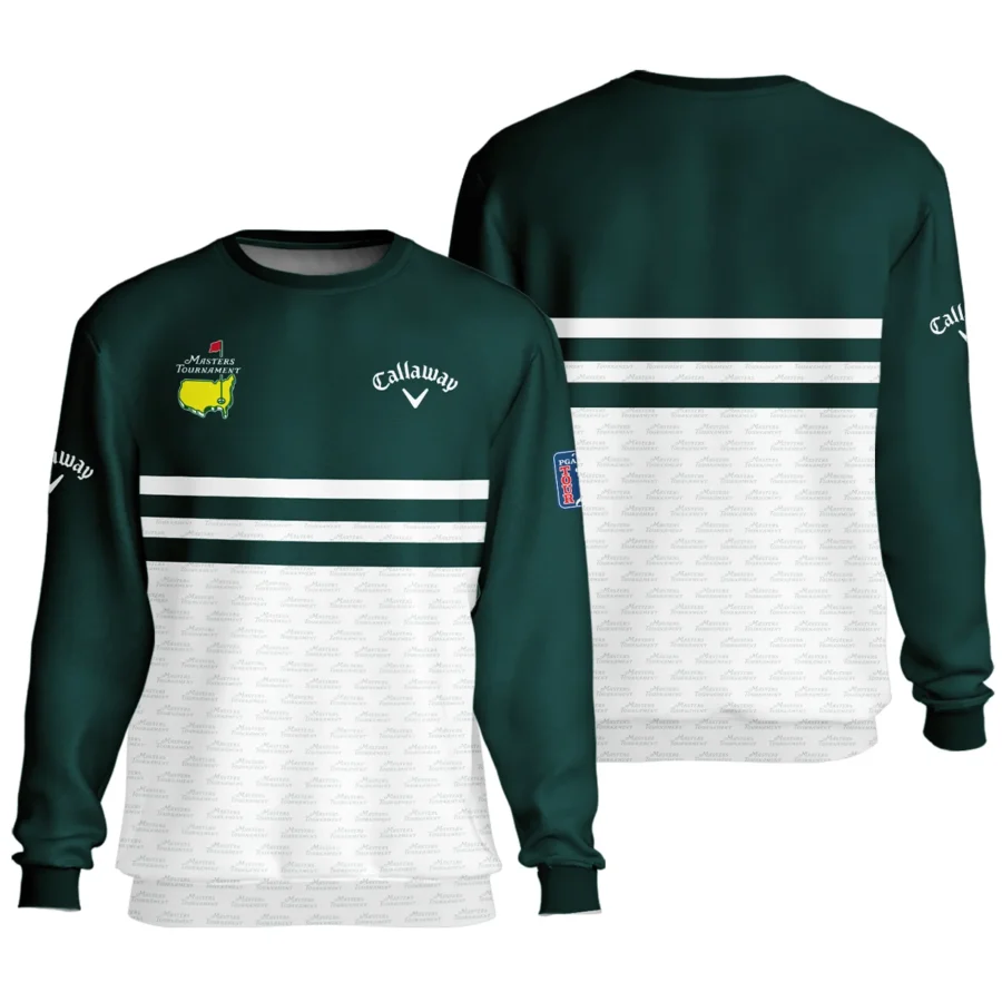 Dark Green Mix White With Logo Pattern Masters Tournament Callaway Unisex Sweatshirt Style Classic Sweatshirt