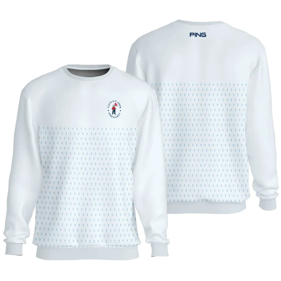 U.S Open Trophy Pattern Light Blue 124th U.S. Open Pinehurst Ping Unisex Sweatshirt Style Classic Sweatshirt