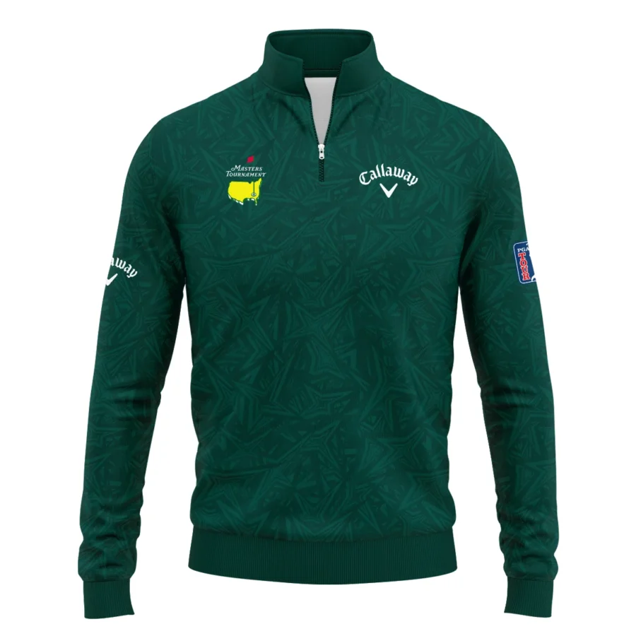 Stars Dark Green Abstract Sport Masters Tournament Callaway Quarter-Zip Jacket Style Classic Quarter-Zip Jacket