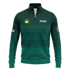 Ping Masters Tournament Dark Green Gradient Stripes Pattern Golf Sport Zipper Hoodie Shirt Style Classic Zipper Hoodie Shirt