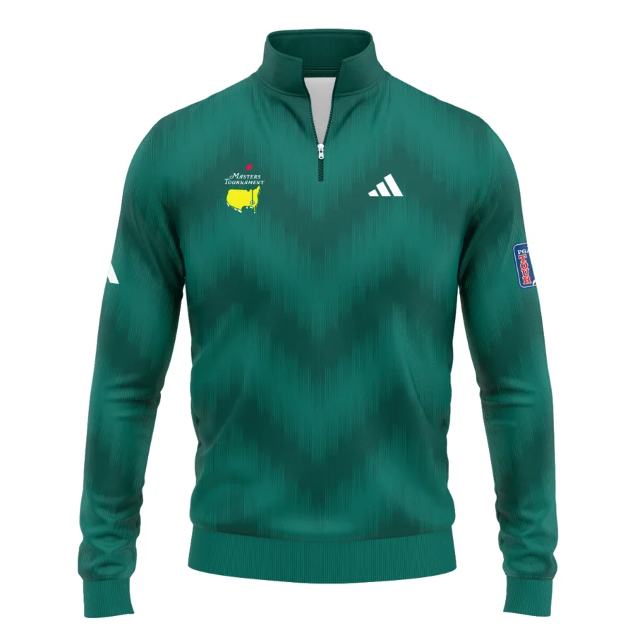 Golf Sport Green Gradient Stripes Pattern Adidas Masters Tournament Quarter-Zip Jacket Style Classic Quarter-Zip Jacket