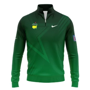 Nike Masters Tournament Polo Shirt Dark Green Gradient Star Pattern Golf Sports Zipper Hoodie Shirt Style Classic Zipper Hoodie Shirt