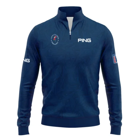 Ping 124th U.S. Open Pinehurst Stars Gradient Pattern Dark Blue Quarter-Zip Jacket Style Classic Quarter-Zip Jacket