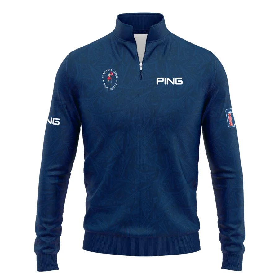 Ping 124th U.S. Open Pinehurst Stars Gradient Pattern Dark Blue Quarter-Zip Jacket Style Classic Quarter-Zip Jacket