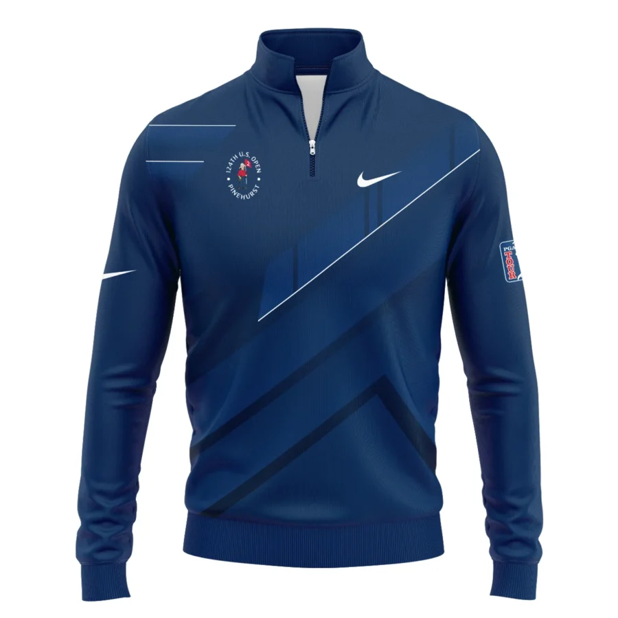 Nike 124th U.S. Open Pinehurst Blue Gradient With White Straight Line Quarter-Zip Jacket Style Classic Quarter-Zip Jacket