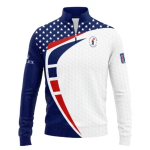 124th U.S. Open Pinehurst Rolex US Flag Blue Red Stars Zipper Hoodie Shirt Style Classic Zipper Hoodie Shirt