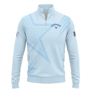 124th U.S. Open Pinehurst Golf Star Line Pattern Light Blue Callaway Zipper Hoodie Shirt Style Classic Zipper Hoodie Shirt