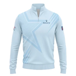 124th U.S. Open Pinehurst Golf Star Line Pattern Light Blue Rolex Zipper Hoodie Shirt Style Classic Zipper Hoodie Shirt