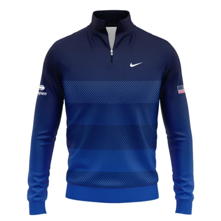 Straight Line Dark Blue Background US Open Tennis Champions Nike Quarter-Zip Jacket Style Classic Quarter-Zip Jacket