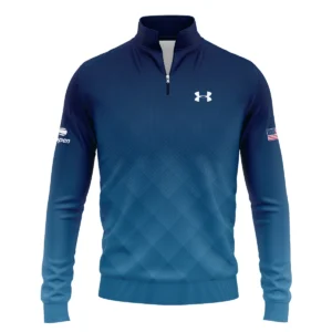 Under Armour Blue Abstract Background US Open Tennis Champions Zipper Hoodie Shirt Style Classic Zipper Hoodie Shirt