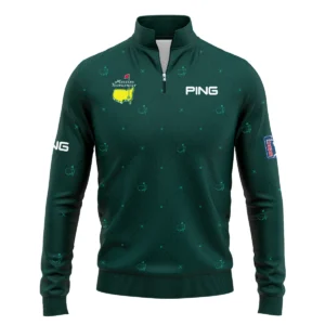 Dark Green Pattern In Retro Style With Logo Masters Tournament Ping Zipper Hoodie Shirt Style Classic Zipper Hoodie Shirt