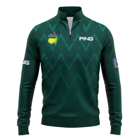 Abstract Dark Green Zigzag Background Masters Tournament Ping Quarter-Zip Jacket Style Classic Quarter-Zip Jacket