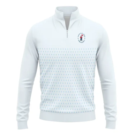 U.S Open Trophy Pattern Light Blue 124th U.S. Open Pinehurst Ping Quarter-Zip Jacket Style Classic Quarter-Zip Jacket